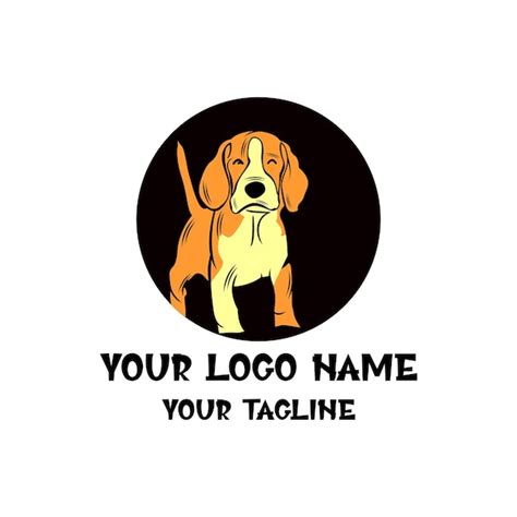 Perro Logotipo Mascota Vector Premium