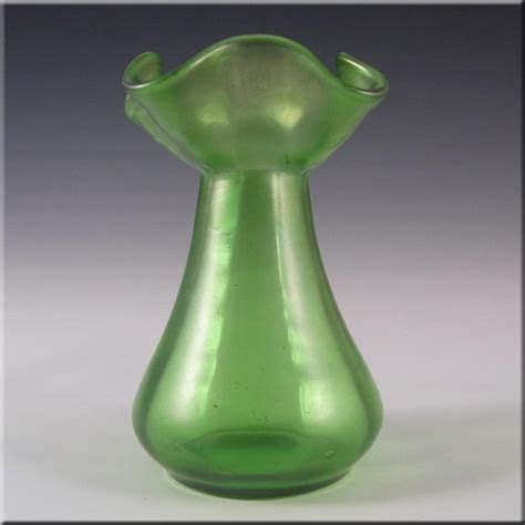 Loetz Art Nouveau Green Glass Creta Glatt Vase Art Nouveau Green Glass Green Glass Vase