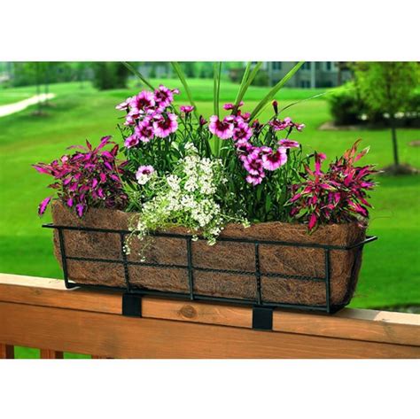 Our flower boxes for railings will fit most deck rails. DPBYK24-BZ CobraCo 24" Yorkshire Adjustable Deck Railing ...