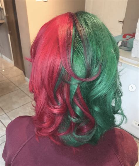 10 Brilliant Christmas Hair Color Ideas To Try In 2023 Green Hair