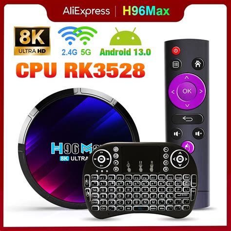 Smart Tv Box Android 13 H96 Max Rk3528 8k 4g 64gb 32gb Wifi6 24gand58g