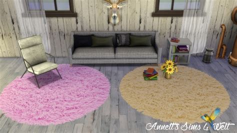 Fluffy Rugs Round At Annetts Sims 4 Welt Sims 4 Updates