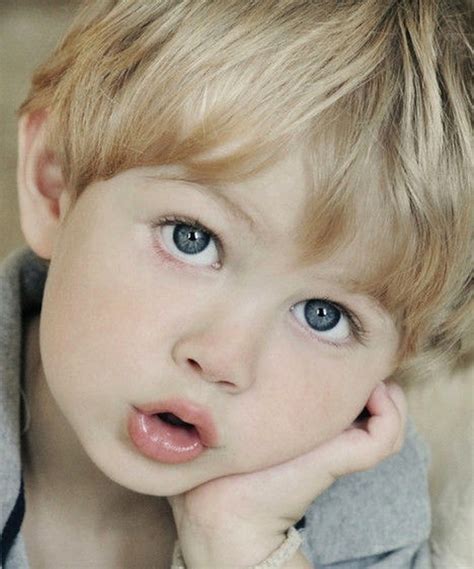 Hes Sweet Little Boy With Blonde Hair And Blue Eyes Kids Portraits