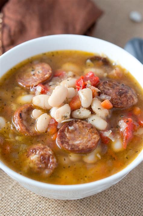 Hearty White Bean Soup With Sausage Delicious Meets Healthy