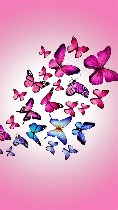 Pink Butterflies Iphone Wallpaper Hd