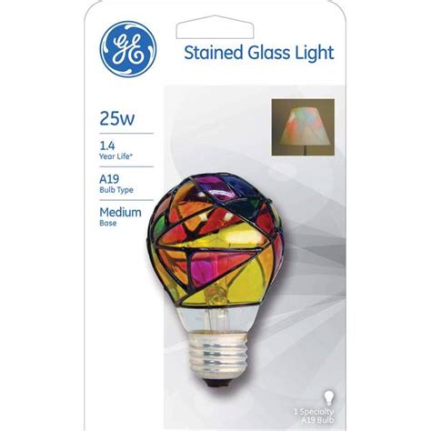 Ge 25 Watt Stained Glass A19 Light Bulb 46645 Blains Farm And Fleet