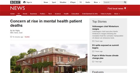 bbc news concern at rise in mental health patient deaths norfolk and suffolk mental health crisis