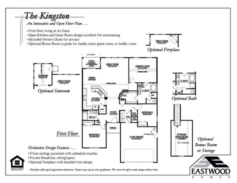 Kingston Floor Plan Harrington Eastwood Homes