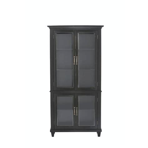 Home Decorators Collection Martin Black Glass Door Bookcase 2528700210