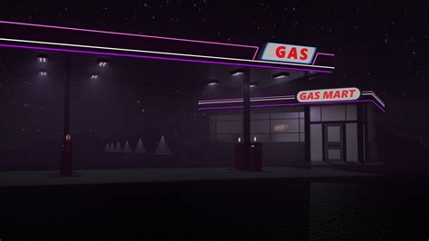 Artstation 3d Gas Station Scene