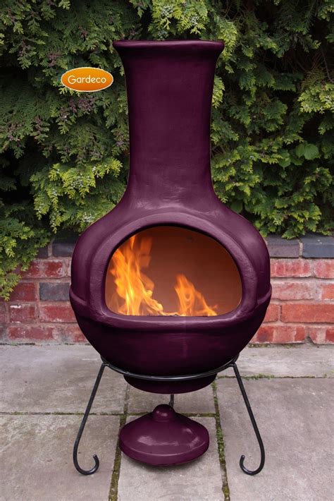 Extra Large Clay Chiminea Outdoor Fireplace — Randolph