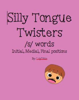 Silly Tongue Twisters /s/ words | Speech therapy materials, Speech ...