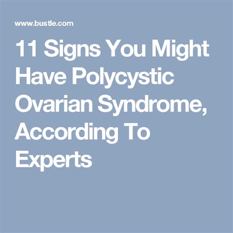 Signs You Might Have Polycystic Ovarian Syndrome According To