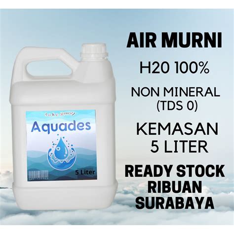 Jual Aquades Air Murni 5 Liter Ph 6 Shopee Indonesia