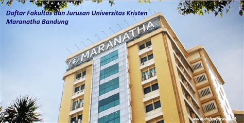 Daftar Fakultas Dan Jurusan Universitas Kristen Maranatha Bandung
