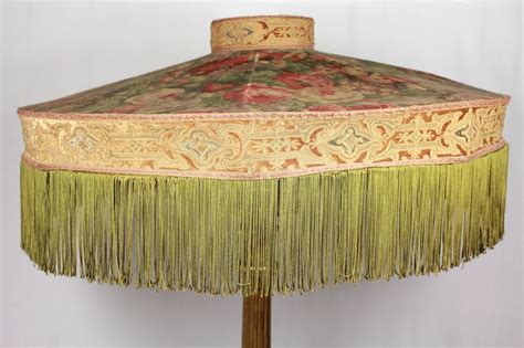 Victorian lamp, glass fringe lampshade, mini, accent, vintage accent table lamp, bronze metal, shade, home decor, chic, accent, boudoir, jeanniesvintagejems. Victorian Carved Gilded Floor Lamp Floral Fringe Shade 71 ...