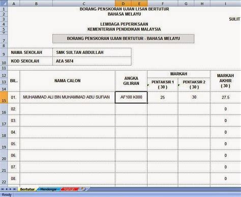 Bahasa adalah komunikasi, bahasa inggris merupakan bahasa paling banyak digunakan dalam berkomunikasi secara internasional. Sekadar Menulis: Borang Markah Pentaksiran Lisan PT3 ...