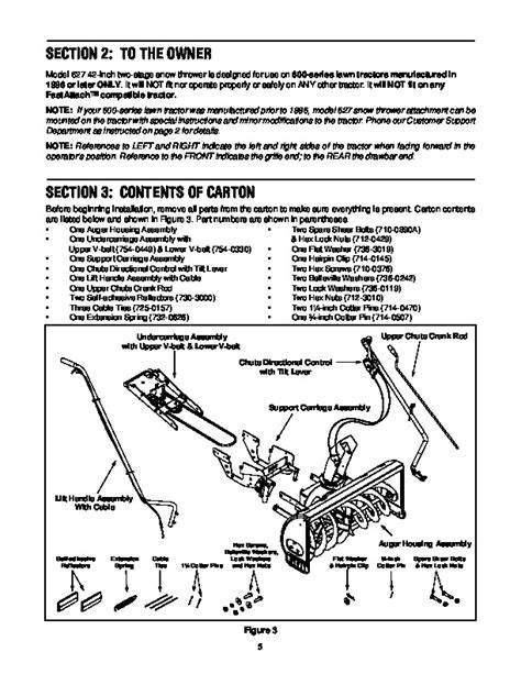 Mtd Oem 190 627 Snow Blower Owners Manual