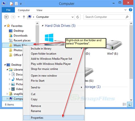 Add Favorite Folders To Windows Explorer