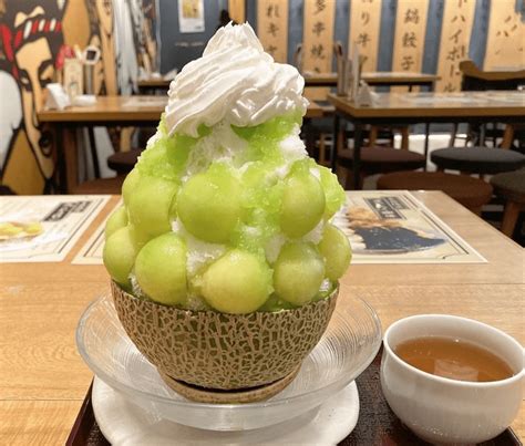 Whole Melon Shaved Ice Ginza
