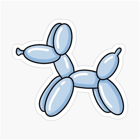 Balloon Dog Blue Sticker For Sale By Lilcocostickers Pegatinas
