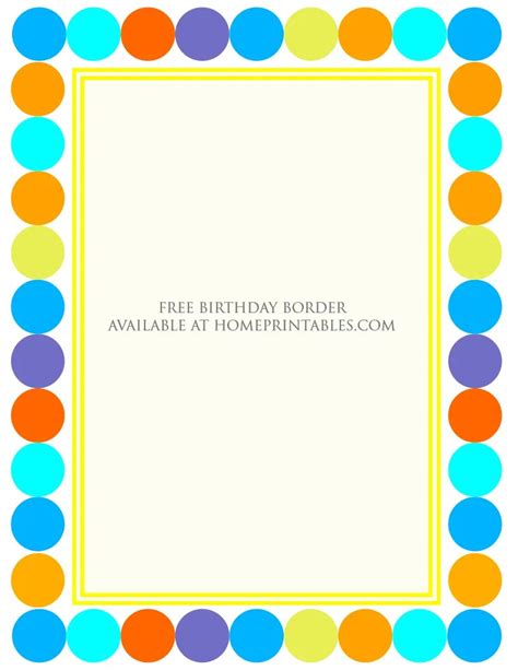 Fun Designs Free Birthday Borders For Invitations Home Printables
