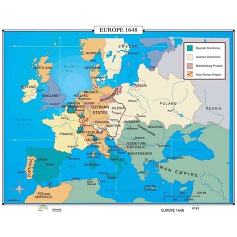Europe 1648 Map Shop Us And World History Maps