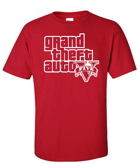 Gta V Grand Theft Auto Five Logo Graphic T Shirt Supergraphictees