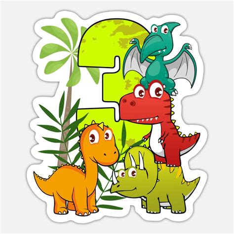 Pegatinas De Dinosaurios Diseños únicos Spreadshirt