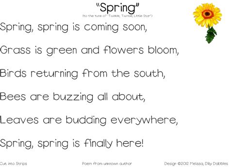 Dillydabbles Zippin Down The Freebie Trail Spring Poem Spring Poems