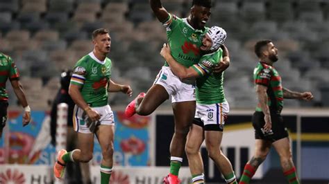 Semi Valemei Scores His First Nrl Try As The Raiders Beat The Rabbitohs