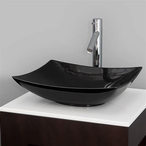 You can completely transform your bathroom from an usual room to a stylish showcase.there's a variety of sink types to choose from, ceramic to porcelain, glass to metal or to marble. Arista Vessel Sink by Wyndham Collection - Black Granite ...