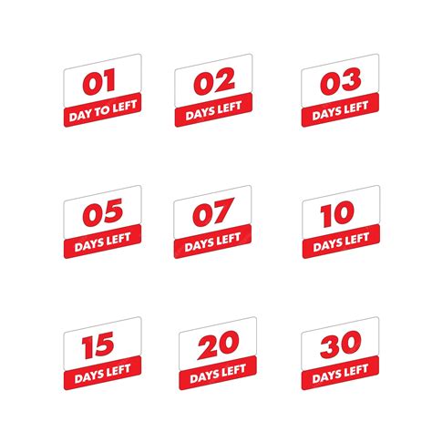 Premium Vector | Vector promotional number of days left sign banner