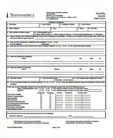 FREE 50+ Sample Claim Forms in PDF | MS Word