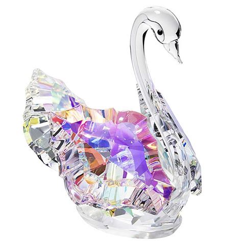 Preciosa Crystal Aurora Borealis Swan Figurine The Dark Crystal