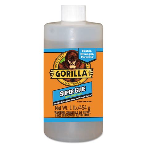 Gorilla Glue Instant Bond Superglue 1 Lb Bottle Clear
