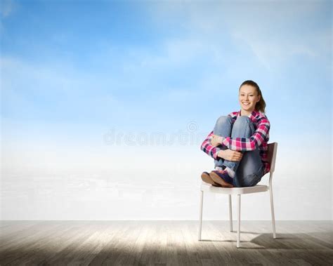 Girl In Chair Stock Photo Image Of Imagination Clear 44483160