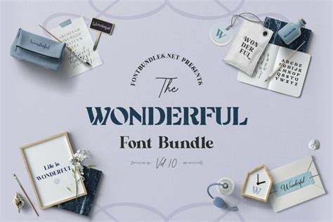 The Wonderful Font Bundle 1 Design Bundles