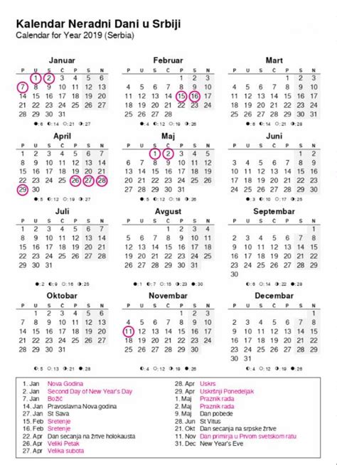 Srpski pravoslavni crkveni kalendar za 2021 godinu. Pravoslavni Kalendar Za 2021