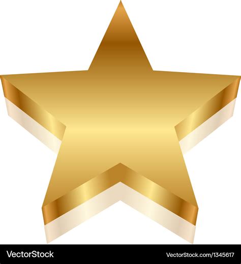 3d Of Gold Star Royalty Free Vector Image Vectorstock