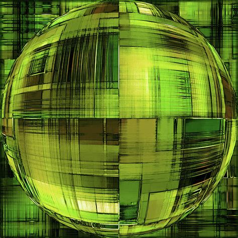 Green Glass Sphere Digital Art By Grace Iradian Fine Art America