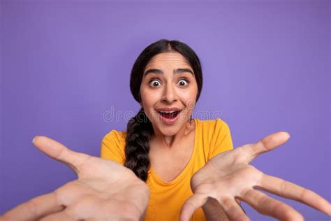 Close Up Portrait Shocked Young Indian Woman Stock Photos Free