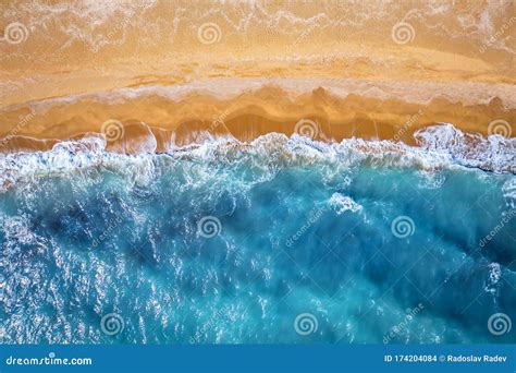 Beach And Waves From Top View Stock Photo Image Of Landscape