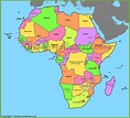Map of Africa with countries and capitals