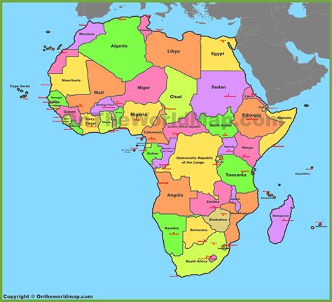 Map Of Africa With Countries And Capitals