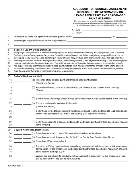 Free Printable Lead Based Paint Disclosure Form Printable Forms Free