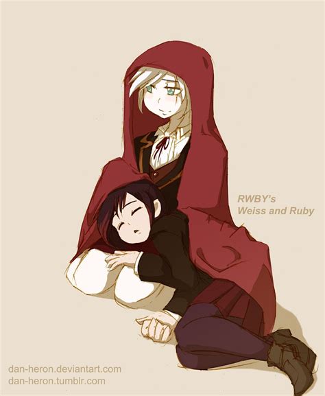 Adorable Rwby Weiss And Sleeping Ruby Fan Art
