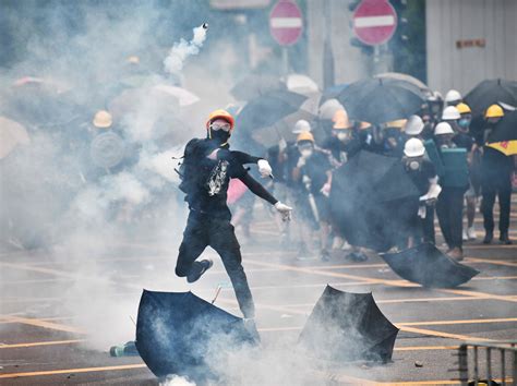 Police In Hong Kong Fire Tear Gas As Demonstrators Rally In Response To