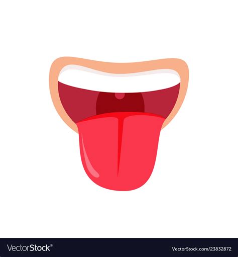 Comic Mouth Showing A Tongue Icon Royalty Free Vector Image