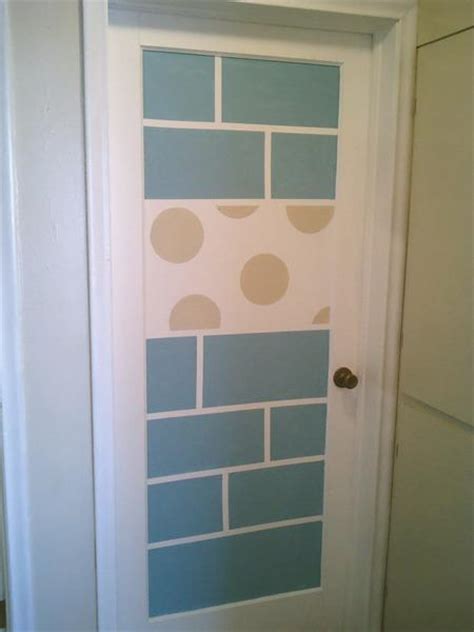 Brush first stripe color onto door. 30 Creative Interior Door Decoration Ideas Personalizing ...